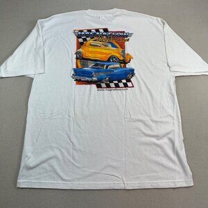 Vintage Murina Magnaflow Performance Shirt Mens 3XL White Hot Rod Cars